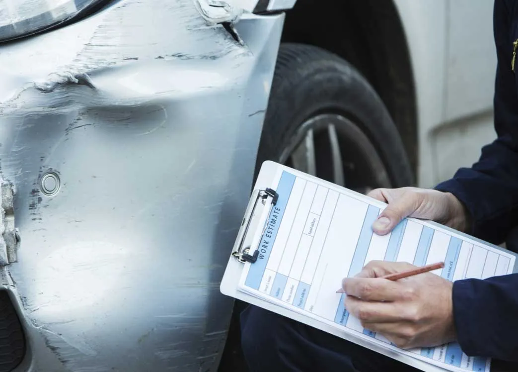 Collision repair work in progress at RX Collision